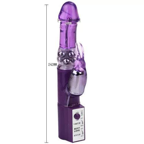 BAILE Hot Lady II – rücskös nyúl vibrátor forgó gyönggyel