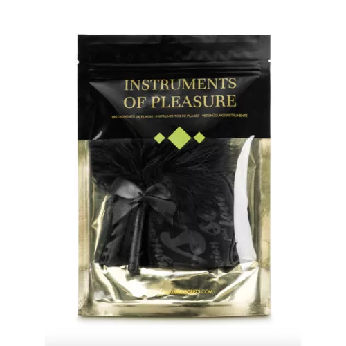 Bijoux Indiscrets Instruments of Pleasure Green Level játékkészlet tollas simogatóval, bilincsekkel és szemkötővel