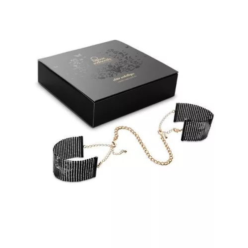 Bijoux Indiscrets Désir Métallique fém csuklóbilincs lánccal - fekete