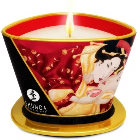Shunga masszázsgyertya - epres-pezsgős illattal, 170ml