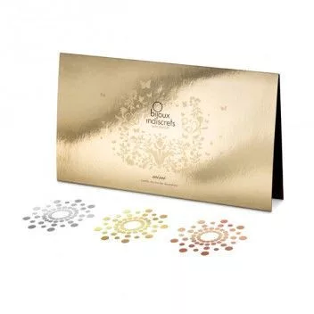 Bijoux Indiscrets Mimi ideiglenes testtetoválás-készlet - arany-, ezüst- és bronzszínű, 6 db