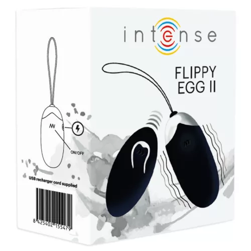 INTENSE – távirányítós vibráló tojás fekete színben