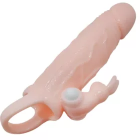   BAILE Brave Man – 16.5 cm-es dupla motoros péniszburkolat nyúlvánnyal