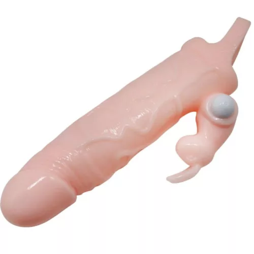 BAILE Brave Man – 16.5 cm-es dupla motoros péniszburkolat nyúlvánnyal