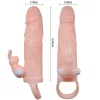 BAILE Brave Man – 16.5 cm-es dupla motoros péniszburkolat nyúlvánnyal