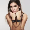 Bijoux Indiscrets Maze széles csuklóbilincs - fekete