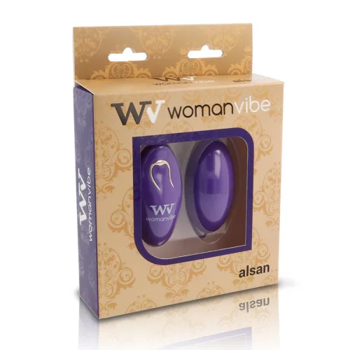 WOMANVIBE – távirányítós tojás vibrátor fekete szilikonban
