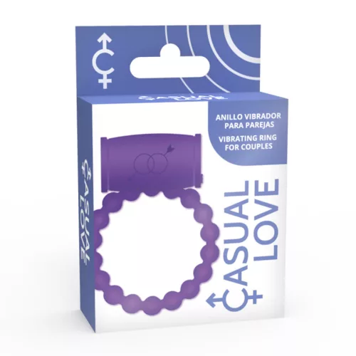 CASUAL LOVE – prémium páros vibrátor gyűrű lila színben