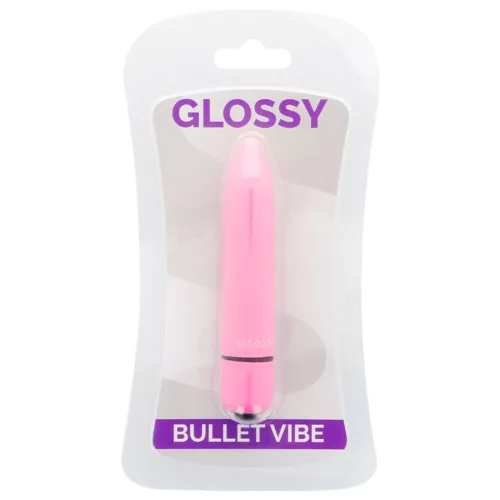 GLOSSY – vékony vibrátor mély rózsaszínben