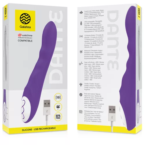 GALATEA Dante Lilac – vízálló vibrátor WatchMe technológiával