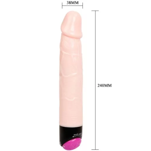 BAILE - színes vibráló és forgó vibrátor 24 cm