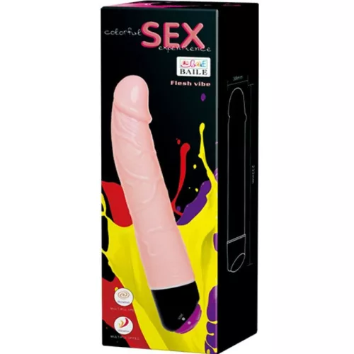 BAILE - színes vibráló és forgó vibrátor 24 cm