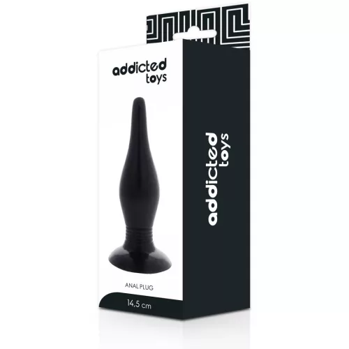 ADDICTED TOYS – prémium fekete anális dugó 14,5 cm