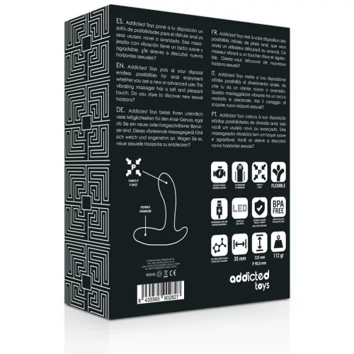 ADDICTED TOYS - vibráló análmasszírozó fekete