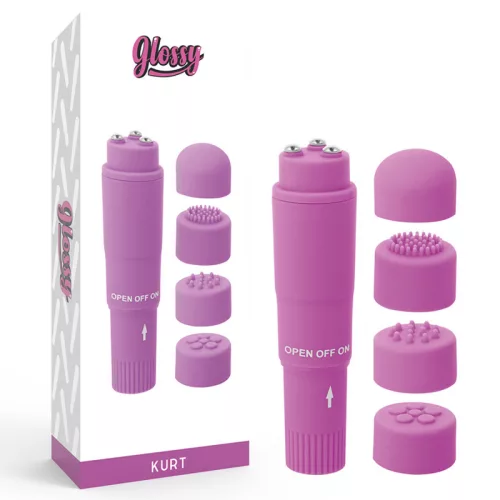 GLOSSY - kompakt vibrátor lila színben