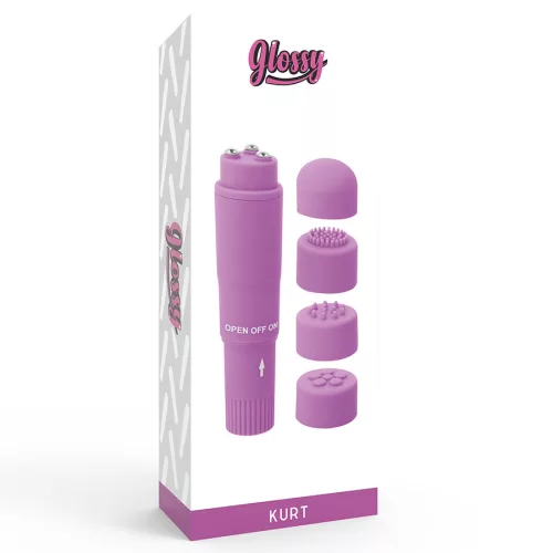 GLOSSY - kompakt vibrátor lila színben