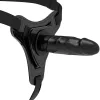 Fetish szubmisszív heveder - realisztikus fekete szilikon 15 cm