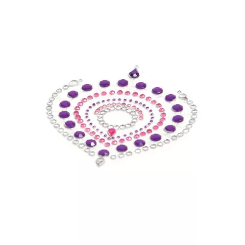 Bijoux Indiscrets Flamboyant öntapadós testdíszkészlet - lila-rózsaszín