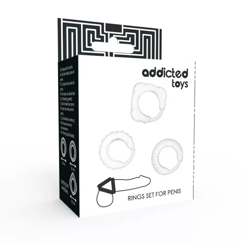 ADDICTED TOYS - átlátszó C-gyűrű készlet