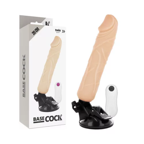 BASECOCK – valósághű vibrátor távirányítóval 20 cm hosszú