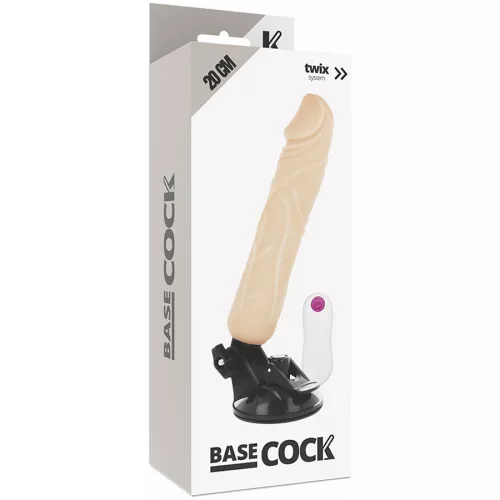 BASECOCK – valósághű vibrátor távirányítóval 20 cm hosszú