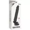 BASECOCK – realisztikus vibrátor távirányítóval, 21 cm