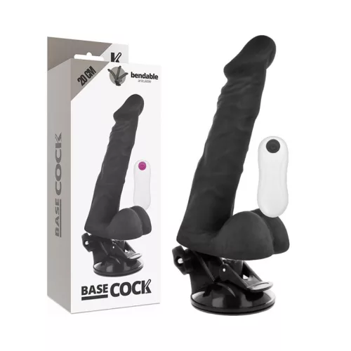 BASECOCK – élethű állítható távirányítós vibrátor 20 cm