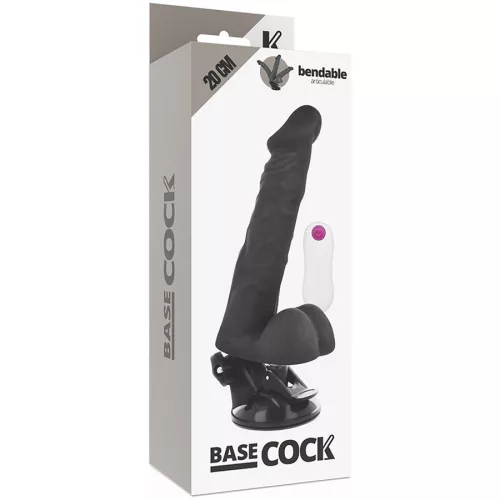BASECOCK – élethű állítható távirányítós vibrátor 20 cm