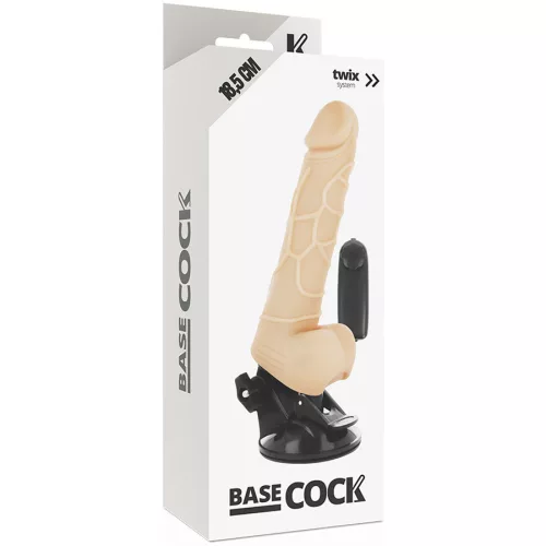 BASECOCK – valósághű vibrátor távirányítóval, 18,5 cm