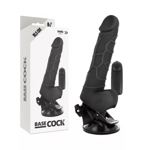 BASECOCK – valósághű vibrátor távirányítóval, 18,5 cm