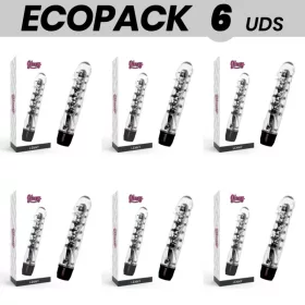 ECOPACK 6 db - fényes Lenny vibrátor fekete