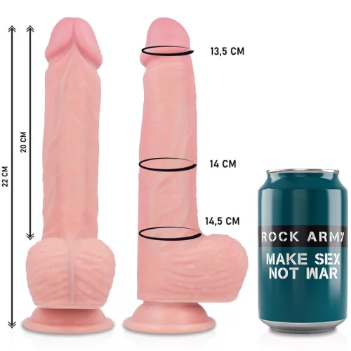 ROCKARMY - rotáló és vibráló realisztikus vibrátor 22 cm