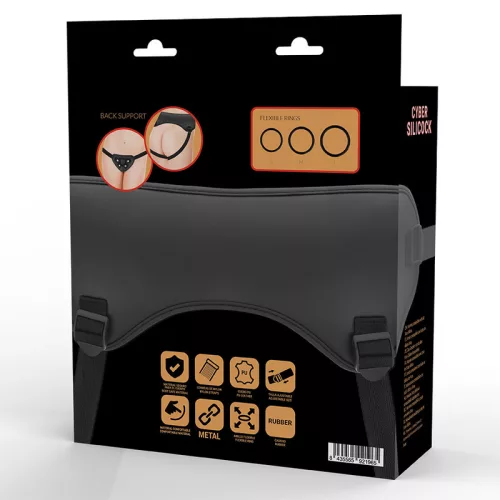 CYBER SILICOCK – strap-on harnesz 3 gyűrűvel