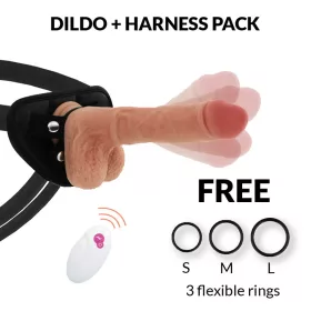 CYBER SILICOCK – távirányítós strap-on vibrátor
