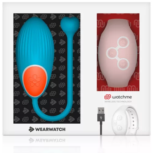 WearWatch - távirányítós tojás vibrátor, kék/rózsaszín