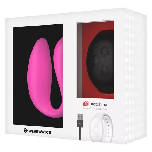 Wearwatch – kettős technológiájú vibrátor fukszia/fekete