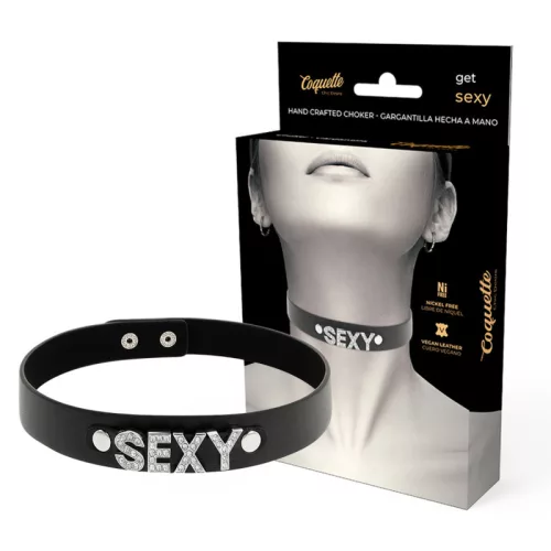 COQUETTE CHIC DESIRE – szexi vegán bőr nyakpánt