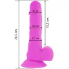 DIVERSIA - rugalmas vibráló dildó lila 20,5 cm