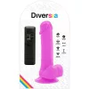 DIVERSIA - rugalmas vibráló dildó lila 20,5 cm