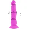 DIVERSIA – rugalmas vibráló dildó lila, 21 cm hosszú