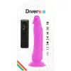 DIVERSIA – rugalmas vibráló dildó lila, 21 cm hosszú