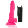 DIVERSIA – rugalmas vibráló dildó, 18 cm, rózsaszín