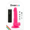 DIVERSIA – rugalmas vibráló dildó, 18 cm, rózsaszín