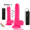 DIVERSIA - rugalmas, vibráló dildó, 20.5 cm, rózsaszín