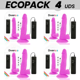  Diversia Rugalmas Vibráló Dildó – 18 cm, lila prémium élmény