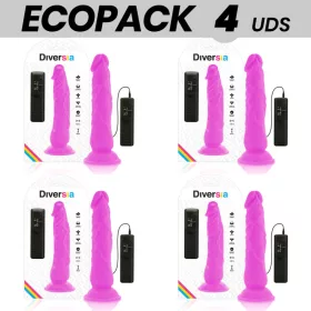   Diversia rugalmas vibráló dildó - prémium lila élmény 21 cm