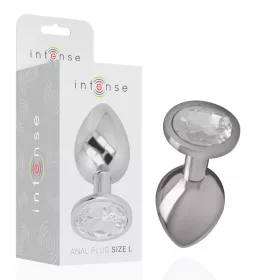   INTENSE – prémium fém anál plug ezüst kristállyal, L méret