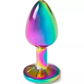 SECRETPLAY - szivárvány fém anál dugó kicsi, 7 cm