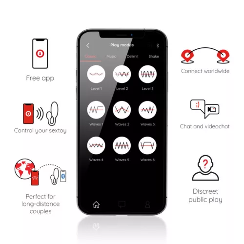 ONINDER Denver – app vezérelt vibráló tojás fekete