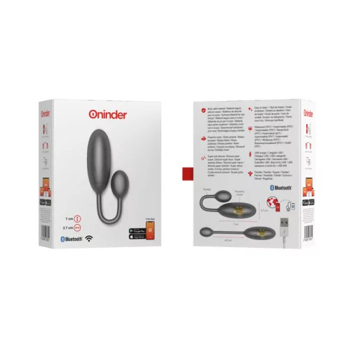 ONINDER Denver – app vezérelt vibráló tojás fekete